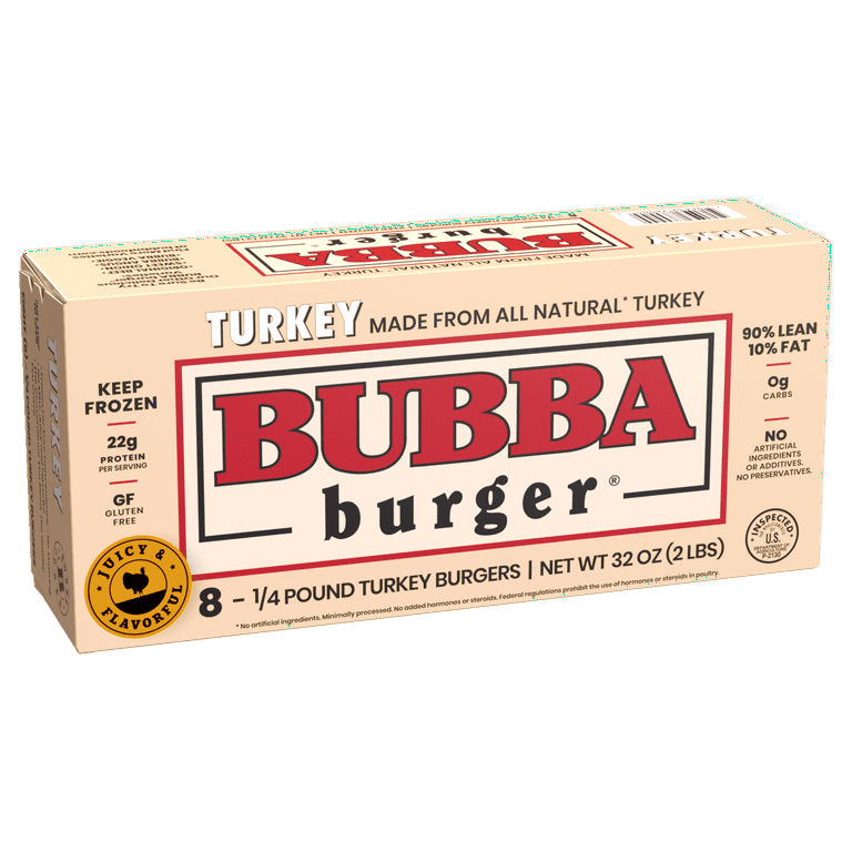 BUBBA Burger, All-Natural Turkey BUBBA burger
