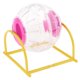 thumbnail image 4 of Pequeño juguete deportivo para mascotas para jugar a para hámster, chinchilla, ardilla para interiores - Rosado Yinane Pelota para correr de hámster, 4 of 8