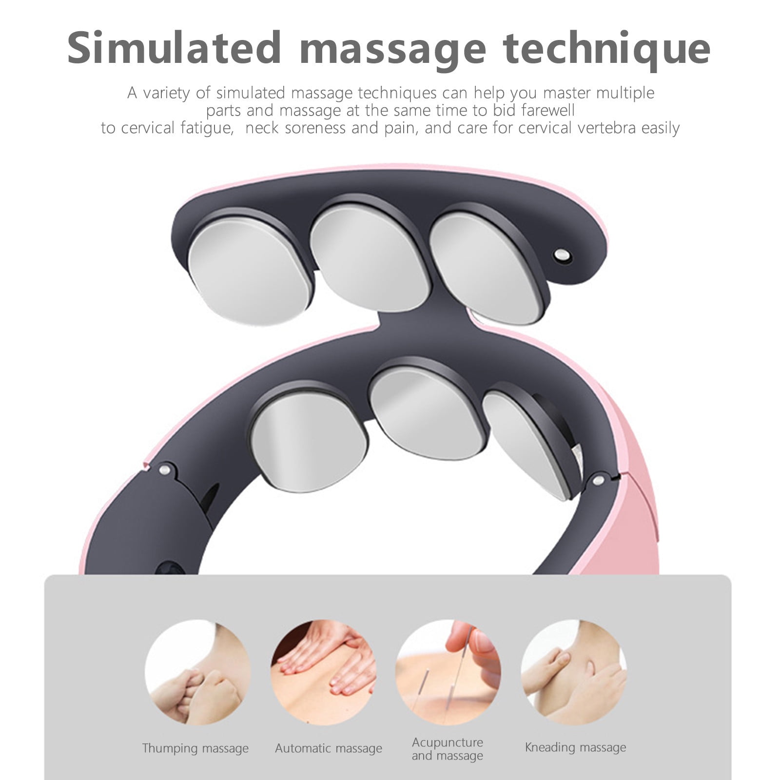 Cervical Massager, 4 Head Electric Neck Massager, 15 Kinds of Massage  Modes, Neck Protector Heating …See more Cervical Massager, 4 Head Electric  Neck