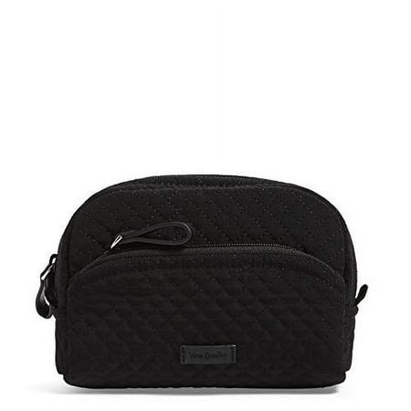 Vera Bradley Women's Microfiber Mini Cosmetic Makeup Organizer Bag, Classic Black
