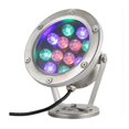 thumbnail image 1 of RGB Underwater Flood Light LED Spotlight IP68 Waterproof 12W 24V AC For Fish Tank Pond Garden Landscape Red, 1 of 5