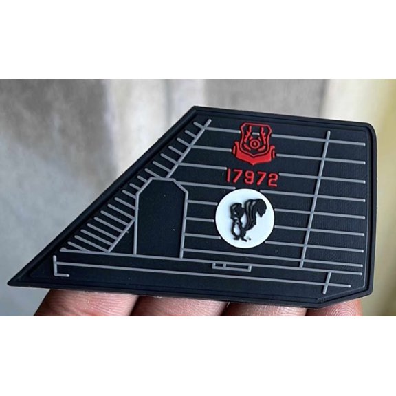 Skunk Works® SR-71 Blackbird® Patch, 3.5 inch, PVC, Hook and Loop Backing