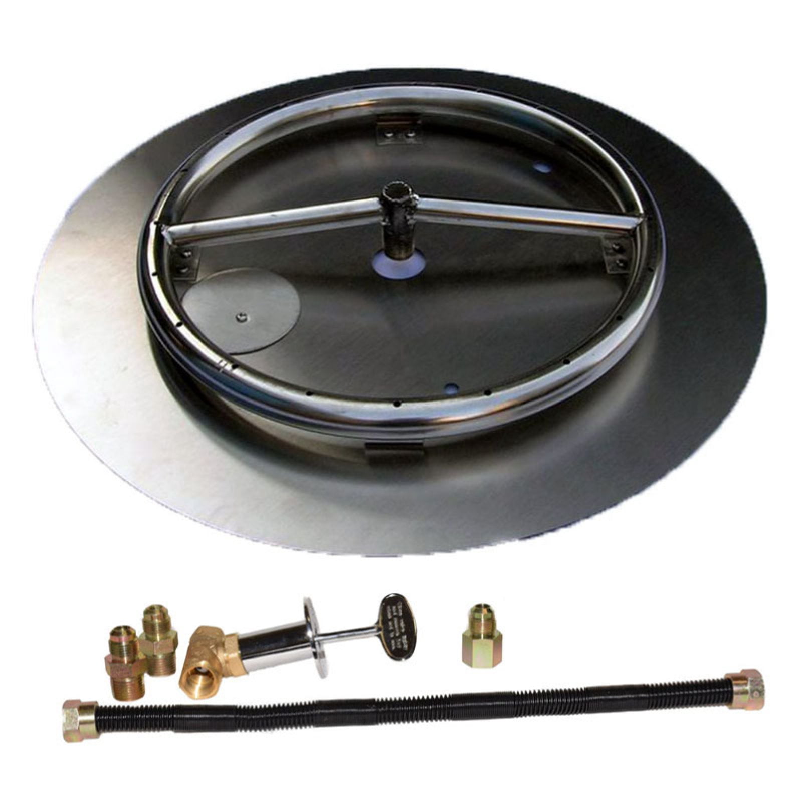 Tretco FPK-OBRSS-BK3P-30NG 30 in. Stainless Steel Pan Ring Pro-Kit Natural Gas