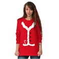 thumbnail image 4 of Ugly Christmas Santa Claus Costume Plus Size Long Sleeve Graphic Tee Shirt Brisco Brands 2X, 4 of 5