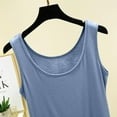 thumbnail image 7 of JGGSPWM Women's Tank Tops Summer Crewneck Sleeveless Casual Racerback Shirts Loose Comfy Solid Color Basic Tees Top Blue M, 7 of 7