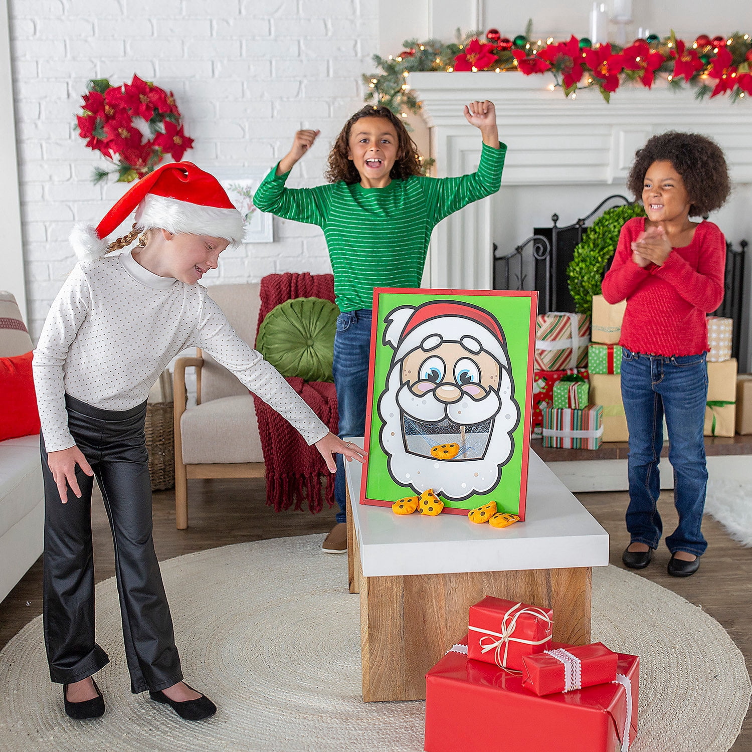 Fun Express Santa's Cookies Bean Bag Toss Game Set Christmas 6 Piece