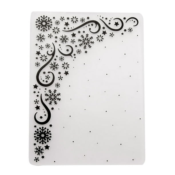 BRIGHTFUFU DIY Bump repujado muere plástico copo de nieve y estrellas plantilla de diseño carpeta de plantilla para álbum Scrapbooking papel arte artesanía decoración