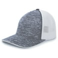 thumbnail image 2 of Pacific Headwear Aggressive Heather Trucker Flexfit Cap 406F Graphite Heather/White/Graphite Heather L/Xl, 2 of 2