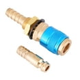 Water Cooled & Gas Adapter Quick Hose Connector Fitting For MIG TIG Welder Torch(Blue)