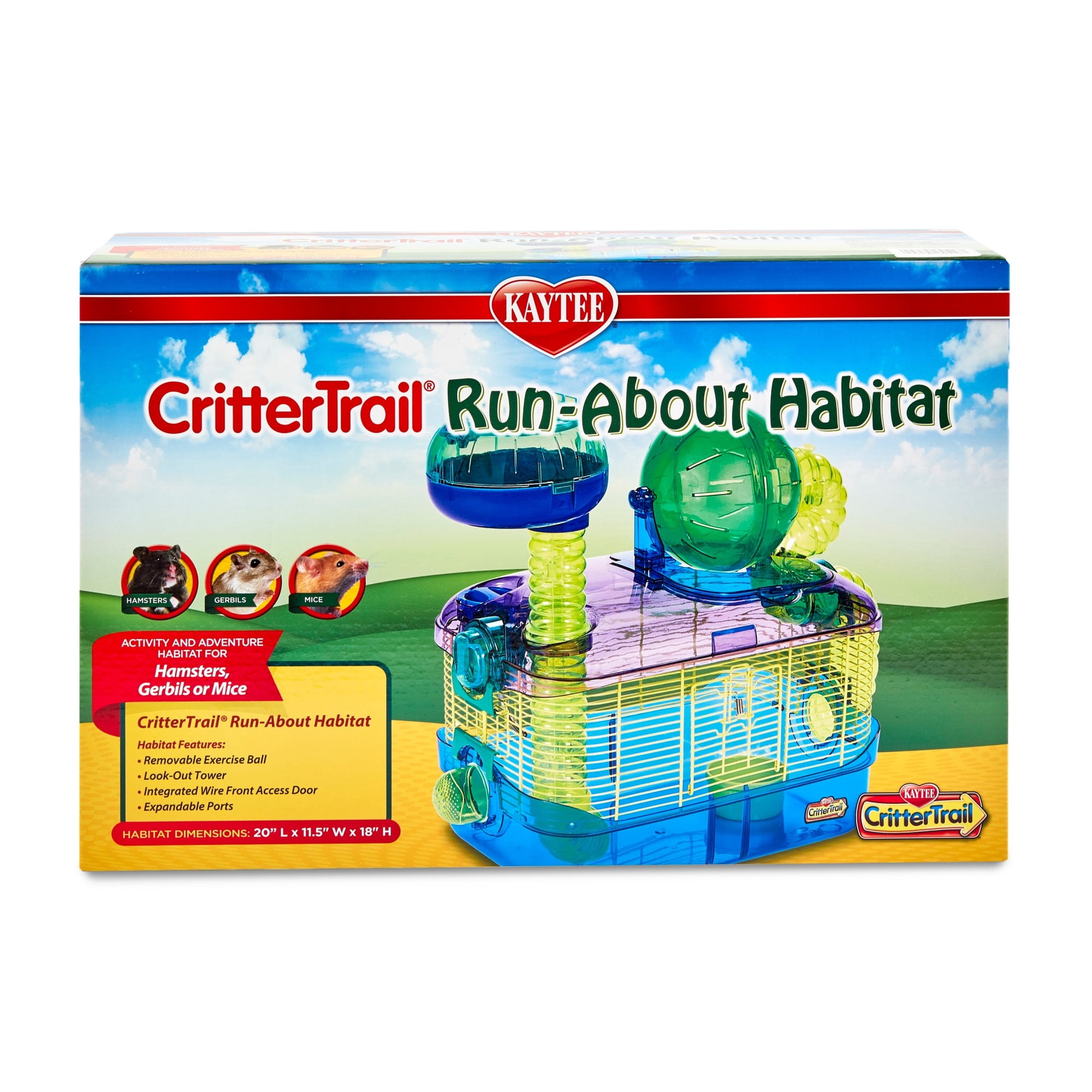 Kaytee Critter Trail Run-About Habitat for Pet Hamsters, Gerbils, Mice, and Small Animals