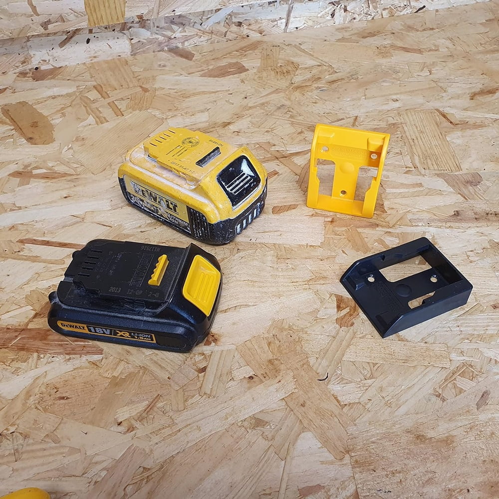 StealthMounts 20V DeWalt Battery Holder 6 Pack of DeWalt Battery Mount | DeWalt Battery Storage | DeWalt Battery Accessories | DeWalt Battery Holder Wall Mount | DeWalt 20V Battery Holder