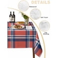 thumbnail image 2 of Orange Blue Table Cloth, British Style Buffalo Plaid Lattice Waterproof Tablecloth for Rectangle Tables, Reusable Washable Fabric Table Cover for Restaurant Kitchen Dining Tables 52"x70", 2 of 6