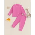 thumbnail image 6 of Elippeo Toddler Girls Boys Fall Pajamas Set Patchwork Long Sleeve Shirts Tops Long Pants 2 Pieces Lounge Suit Sleepwear 6 12 18 24 Months 2 3 4 5 Years, 6 of 9