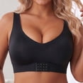 thumbnail image 2 of Hduncf Womens Wireless Sleep Bra Seamless Full Coverage, Side and Back Smoothing Bralette, Wide Strap Light Support Lounge T-Shirt Bras Black L, 2 of 8