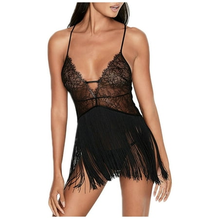 

YANHAIGONG Sexy Lingerie for Women Lingerie for Women Clearance Sexy Women Lingerie Solid Lace Waist Temptation Underwear Sleeveless Sleepwear