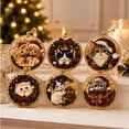 thumbnail image 5 of Kiplyki 6Pcs DIY Pearl Art Christmas Ornament Kit Hanging Diamond Art Christmas Ornament Set Includes Pearls Colorful Beads Art Craft Shimmering Holiday Gift for Tree Window Wall Fireplace Decor, 5 of 7