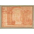 thumbnail image 2 of Jacques de Lajoüe 24x18 Black Ornate Framed Double Matted Museum Art Print Titled: Study for the Rotunda of a Palace, 2 of 5