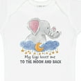 thumbnail image 4 of Inktastic My Gigi Loves Me to the Moon and Back Elephant Family Boys or Girls Baby Bodysuit, 4 of 5
