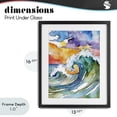 thumbnail image 4 of Stupell Industries Tropical Vibrant Sunrise Surf Black Framed Print Under Glass, 13 x 16, by Shelly Craig, 4 of 8