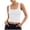 White, variant on PMVFHDE Women Solid Color Lace Trim Fashion Sleeveless Vest Womens Tops Casual Comfortable Round Neck Innerwear For Summer GY1,S