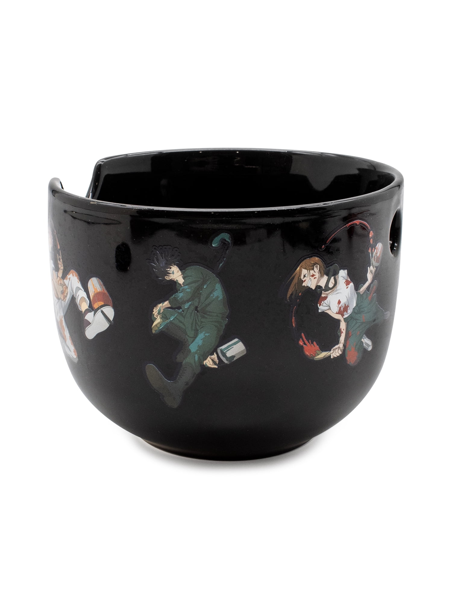 CultureFly Jujutsu Kaisen Noodle Bowl Set, 20 oz Bowl, Chopsticks, & Spoon, Officially Licensed