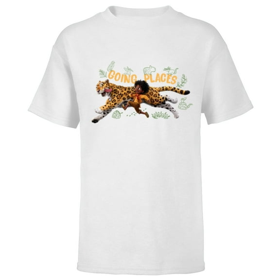 Disney Encanto Antonio Madrigal Jaguar Going Places - Short Sleeve T-Shirt for Kids - Customized-White