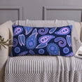 thumbnail image 3 of King Pillow Cases Standard Size - Purple Paisley Soft Envelope Closure Microfiber Block Print Pillow Cover, Wrinkle Stain Resistant Travel Pillow Covers Standard Size 20x36in, 3 of 7