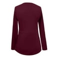 thumbnail image 3 of Adeawade Womens Tops Crewneck Long Sleeve T Shirts Solid Color Fashion Tee Versatile Clothing L, 3 of 4