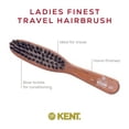 thumbnail image 4 of Kent LR31 Hair Brushes for Women Dark Wood Straightener Hair Brush - Black Boar Bristle Travel Size Hairbrush for Styling Short to Medium Hair - Dry Brush for Styling, Straightening, Stimulating Oils, 4 of 6
