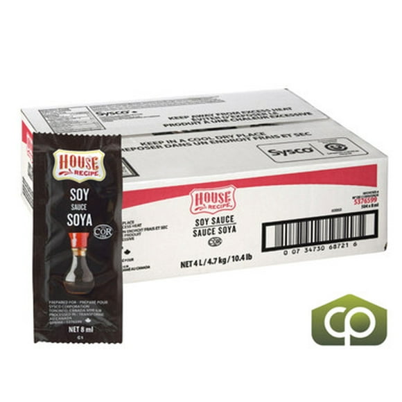 House Recipe Cl Sauce Soy 8 mL (504/Case)- Canadian Made