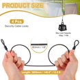 thumbnail image 2 of Candado de cable de seguridad Uxcell (1/8" Dia 12.5ft 110lb, Negro) (4 Pcs), 2 of 7
