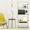 thumbnail image 3 of Furinno Turn-N-Tube 23.6 W x 11.6 D x 57.4 H 5-Shelf Decorative Shelves, Beige and White, 3 of 6