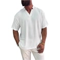 thumbnail image 4 of Zekutng Mens T-Shirts Solid-Color Casual Short-Sleeve V-Neck Shirt,Sizes S-3XL, 4 of 8