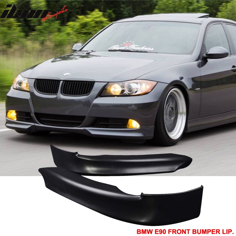 For 09-11 BMW E90 3-Series 328I 335 2PCS PP Front Bumper Lip Splitter Spoiler