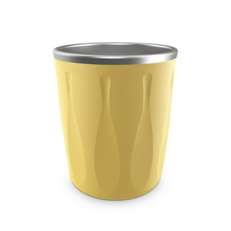 

Double Wall Insulated Freezable Mug Practical Beer Cup Drinking Drinkware for Home Office Bar Wine Glass Yellow 250ml