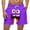 Purple, variant on GUZOM Emoji Face Swim Trunks for Men Funny 3D Graphic Swim Shorts Bright Orange Quick Dry Stretch Fabric with Drawstring,Size 5XL
