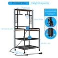 thumbnail image 4 of ModFurne 3D Printer Stand with Filament Storage, Heavy Duty Rolling 3D Printer Table with Charging Station for PLA, ABS, PETG for Workshop/Office (Brown), 4 of 8