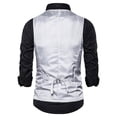 thumbnail image 4 of Blekii Men's Suit Vest Slim Fit Business Wedding Sleeveless Tank - Golden Sequin Design, Includes Matching Cravat - Perfect for Formal Events, Wedding Party, Performance Costume,, 4 of 5