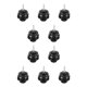 thumbnail image 3 of Eigraketly Correa de guitarra acústica, pasador de tornillo, cinturón de hombro de guitarra, bloque de botones de Metal antideslizante, negro negro 10piezas Eigraketly CBP149868, 3 of 6