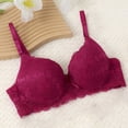 thumbnail image 2 of Tsesme Underwire Bras for Women Embroidery Lace Push up Bras Deep V-Neck Comfy Breathable Minimizers, 2 of 8