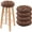 Brown, variant on Bar Stool Covers Set of 2, Stool Covers Round with Elastic Band Pad,  Nonslip and Washable, 12 Inch, Wine Red