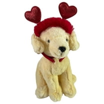 FAO Schwarz 12" Sparklers Plush Labrador Dog Stuffed Animal & Removable Headband