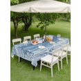 thumbnail image 4 of Outdoor Tablecloth with Umbrella Hole for Patio/Picnic/Party/Camping, Blue Coastal Nautical Waterproof Table Cloth Rectangle Table Cover Washable, Summer Ocean Sea Waves Starfish Coral (60"x 102"), 4 of 8