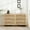 Natural, variant on 6 Arc Shaped Cabinet - Modern Natural Look Unadorned Corner 6 Drawers, Functional