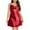 Red, variant on yillto Womens Plus Size Satin Nightdress V Neck Spaghetti Strap Backless Sleepwear Pjs Nightgowns