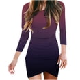 thumbnail image 1 of Moda mujer sexy cuello redondo color sólido borla vestido falda corta Pompotops hdfakjf3559, 1 of 5