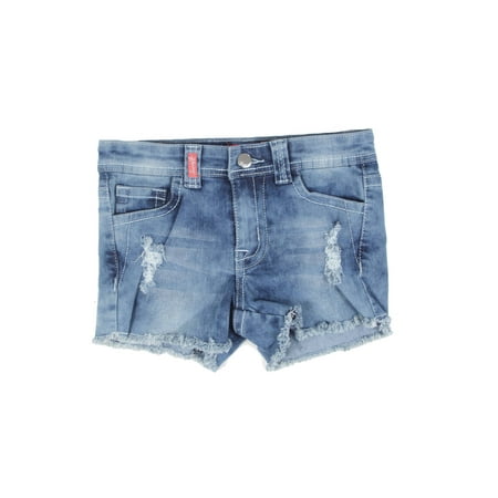 Girls Stretch 5 Pockets Ripped Premium Shorts