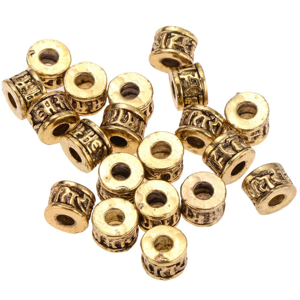 Quantity Charms Findings Silver/Gold Plated Round Spacer Loose Beads Multi-Size 