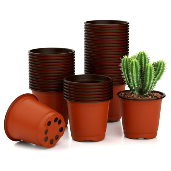 Poscoverge Nursery Pots, Planting Pots, 4 Inch Pots, 40pcs Seedling Pots, Plastic Plant Pot, Seed Starter Pots, Plant Starter Pots, Plastic Pots, Plastic Plant Pots, Planter Nursery Pots