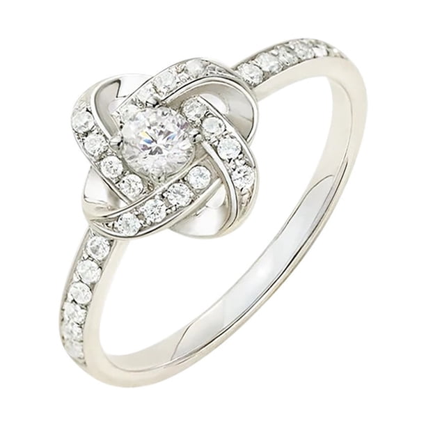 Fiudx Ofertas y liquidaciones Collar con anillo de amistad de cuatro hojas con personalidad de moda femenina abierta Cadena de clavícula femenina